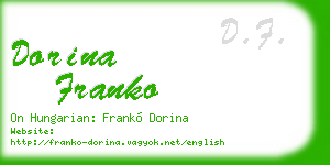 dorina franko business card