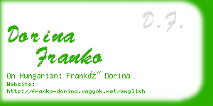 dorina franko business card